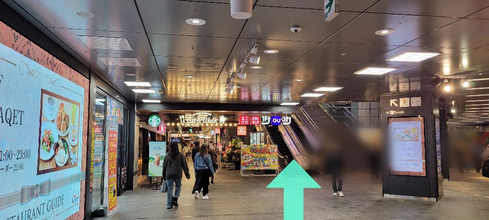 JR大阪駅　御堂筋口改札からのルート5